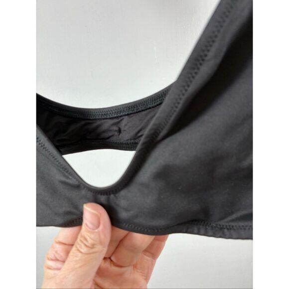 SKIMS NWT Swim Plunge Triangle Top in Onyx Size M - Picture 3 of 7